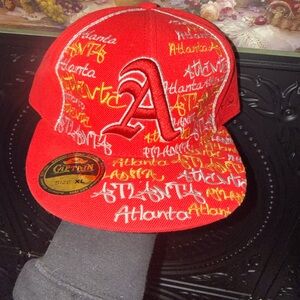 2 Vintage Fitted Atlanta Braves Hats